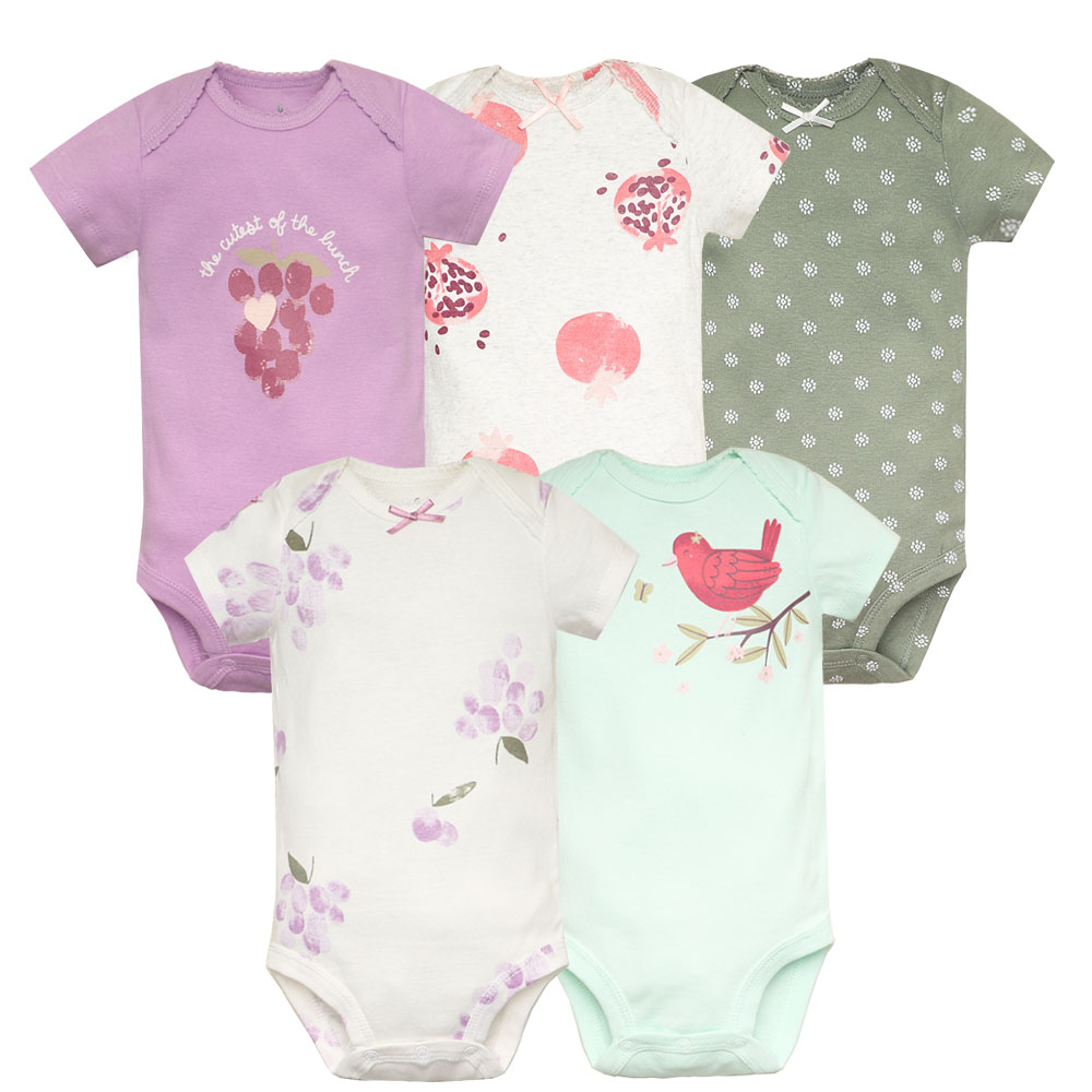 Baby Nursery Ideas Boy - 5ชิ้น/ล็อตเด็กบอดี้สูทแฟชั่นสาวเสื้อผ้าผ้าฝ้ายทารกแรกเกิดเด็กทารกเสื้อผ้าทารกร่างกายทารกJ Umpsuitการ์ตูนRopa Bebe