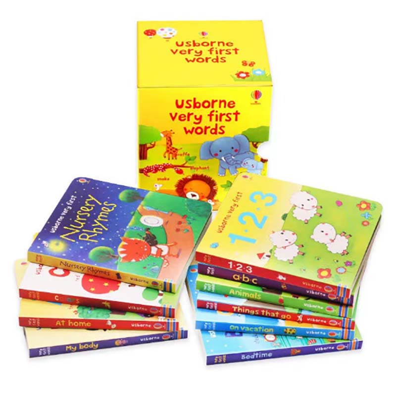 Baby Nursery Colors - Usborne Very First Words 10 ชุดหนังสือบอร์ดสำหรับเด็กเล็ก
