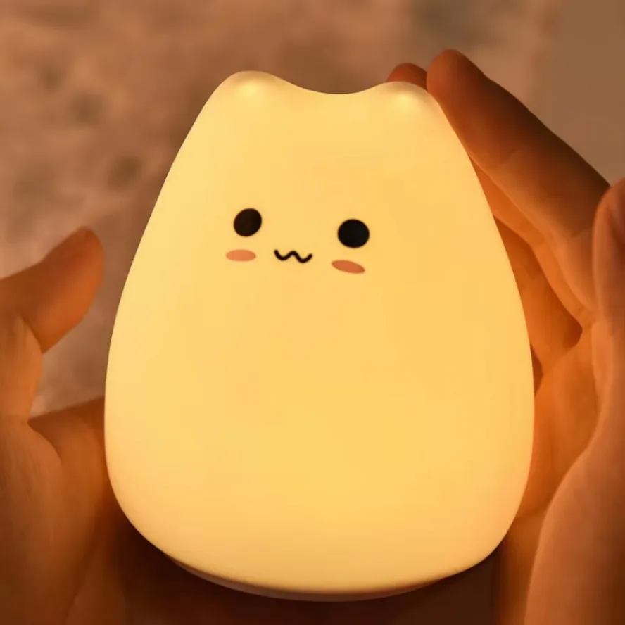 Baby Nursery Colors - LED Night tlight 7 สีนุ่มน่ารัก Cat