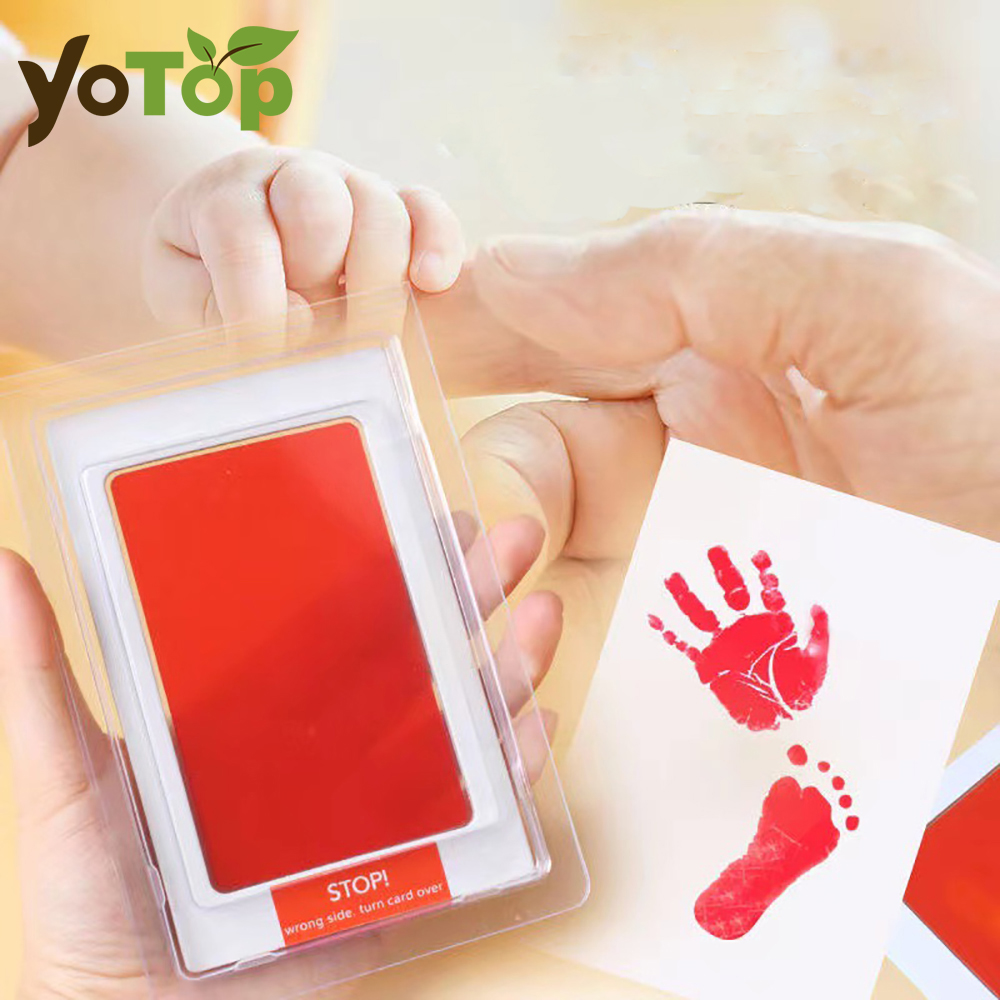 Footprint Ink Kit - ชุดพิมพ์ลายรอยเท้ามือสำหรับเด็กทารกที่เป็นของที่ระลึกงานหล่อแผ่นหมึกพิมพ์รอยเท้าสำหรับเด็กแรกเกิดของขวัญของเล่นสำหรับเด็กทารก