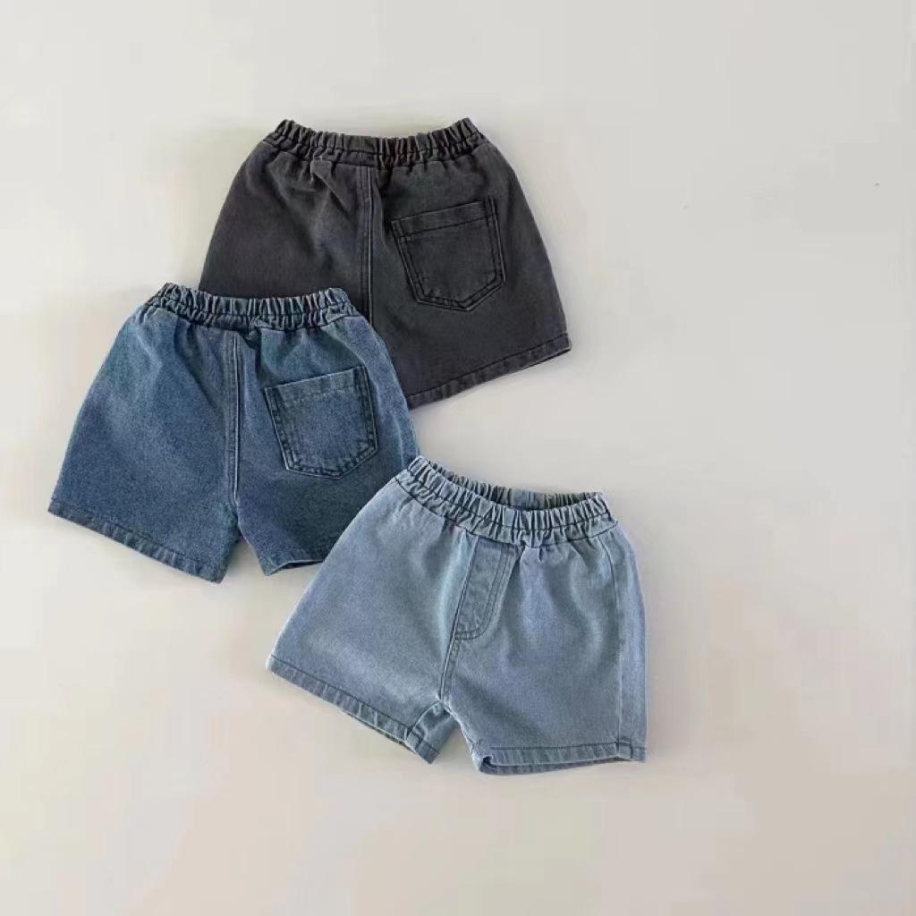 Baby Nursery Ideas Boy - Celana pendek DENIM เด็กเด็กหญิงเด็กชายพื้นใหม่ฤดูร้อนยีนส์ขาสั้นกระเป๋ากางเกงขาสั้นเด็กทารก Baju anak