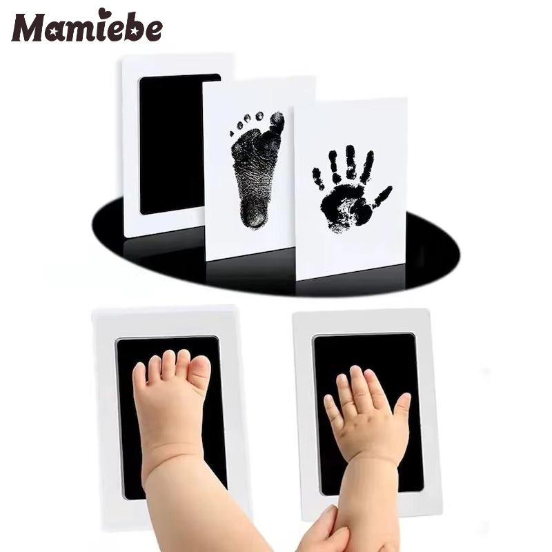 Footprint Ink Kit - ชุดลายมือเด็กปลอดสารพิษ: จับรอยเท้าและรอยมือทารกแรกเกิด - เหมาะสําหรับของที่ระลึกและของขวัญสําหรับเด็กทารก