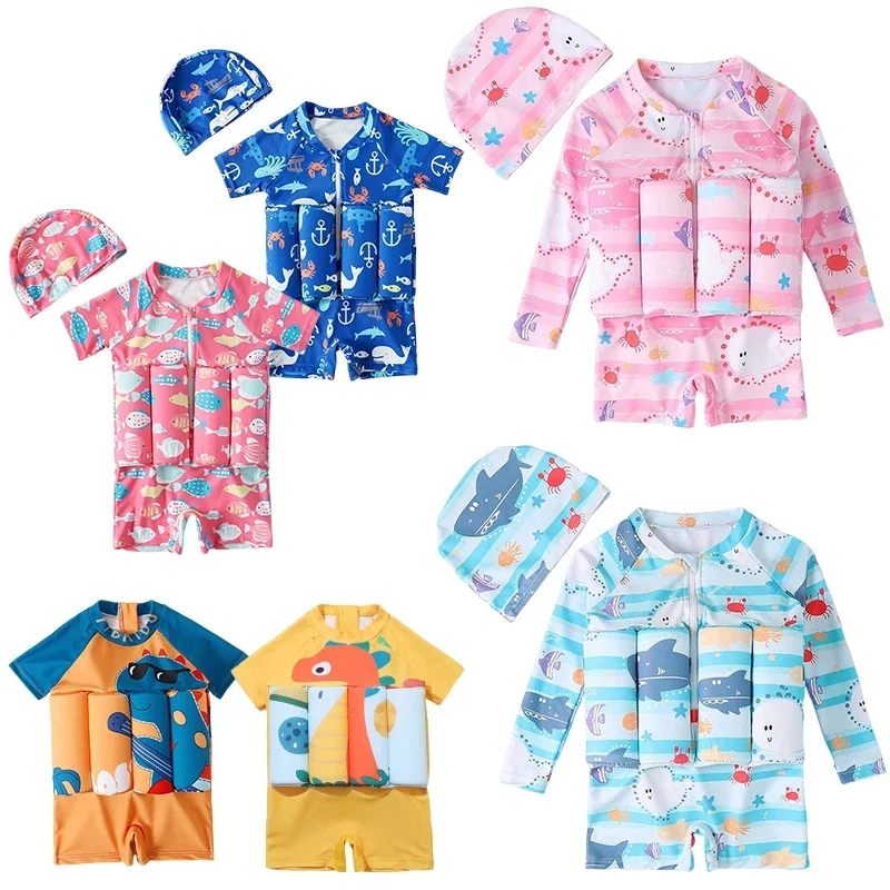 Baby Nursery Ideas Boy - ชุดว่ายน้ำแบบเต็มตัวสำหรับเด็กชุดว่ายน้ำพิมพ์ลายการ์ตูนชุดว่ายน้ำเด็กแบบเต็มตัวแบบลอยน้ำได้สำหรับเด็กหญิงเด็กชาย