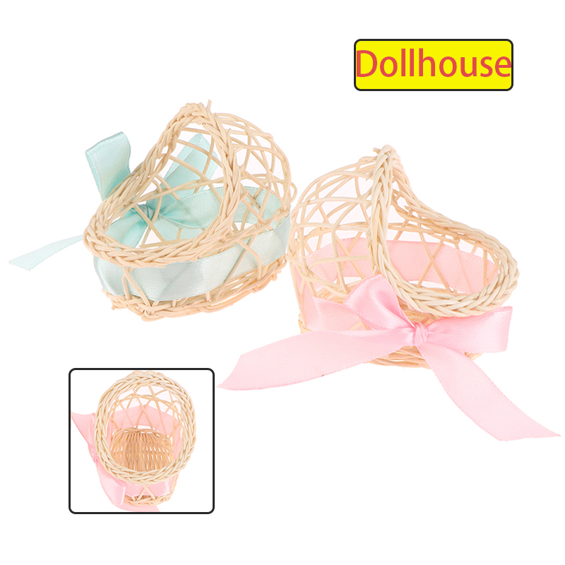 Baby Nursery Accessories - เปลเด็กทารกไม้จิ๋วสำหรับบ้านตุ๊กตา งานถักมือ ขนาด 1:12 เฟอร์นิเจอร์บ้านตุ๊กตา ของตกแต่ง
