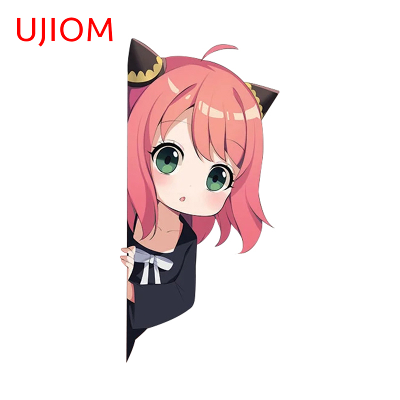 Baby Nursery Accessories - UJIOM Kawaii Anya สติ๊กเกอร์ติดผนัง Peeking แฟชั่นที่น่าสนใจศิลปะ