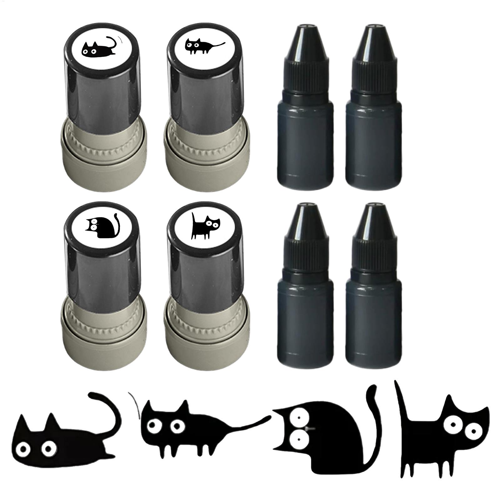 Footprint Ink Kit - แสตมป์รูปแมว แบบเติมหมึกเอง อุปกรณ์ประทับตรา DIY ชุดแสตมป์ลูกแมว สำหรับงาน