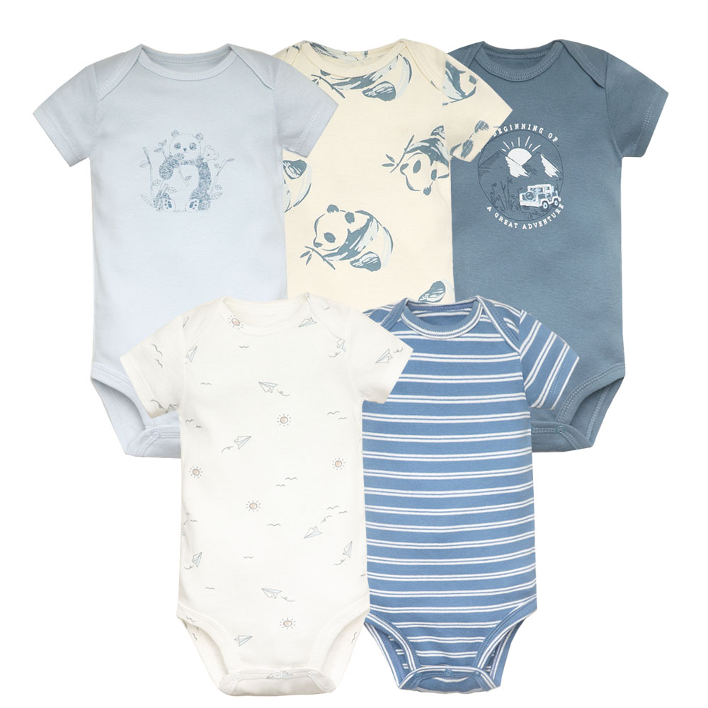 5ชิ้น/ล็อตเด็กบอดี้สูทแฟชั่นสา - Baby Nursery Ideas Boy บทวิจารณ์และราคา