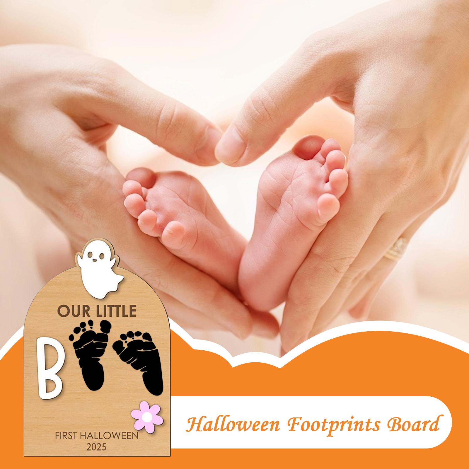 มือเด็กและรอยเท้าชุดฮาโลวีน Ba - Footprint Ink Kit บทวิจารณ์และราคา