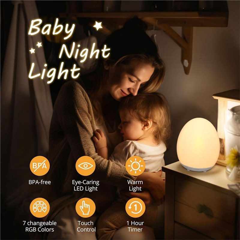TFORU-Egg Light โคมไฟกลางคืนสำ - Baby Nursery Colors บทวิจารณ์และราคา