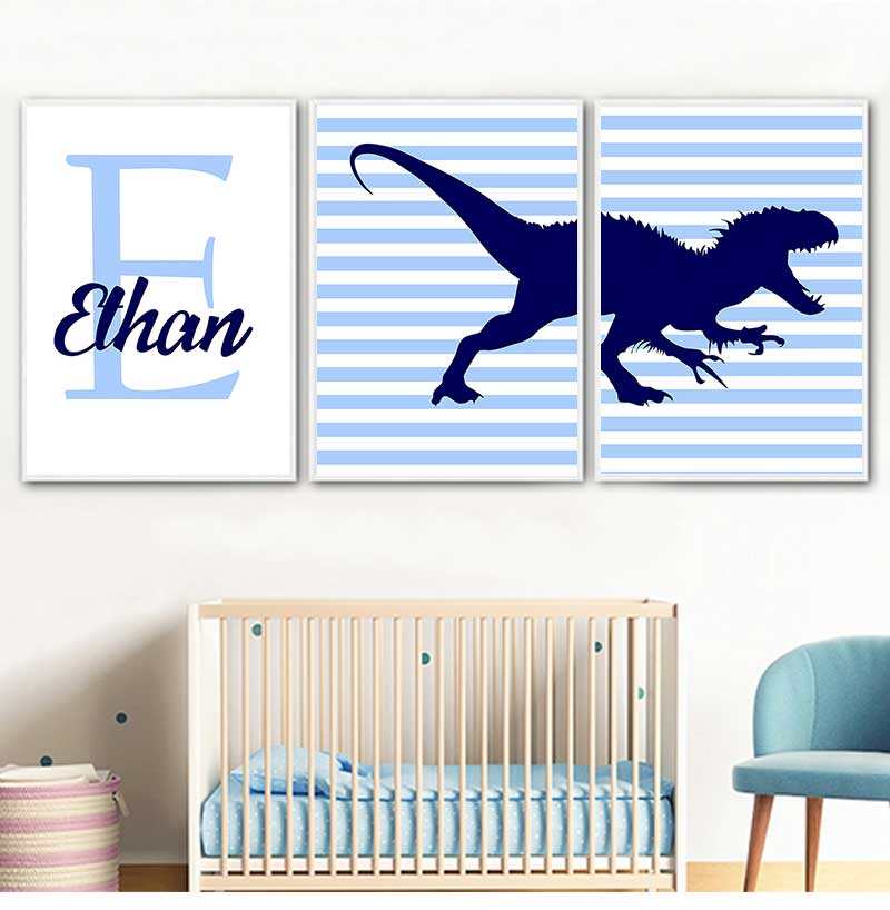 ภาพวาดบนผ้าใบศิลปะ โปสเตอร์และ - Baby Nursery Name Wall Art บทวิจารณ์และราคา