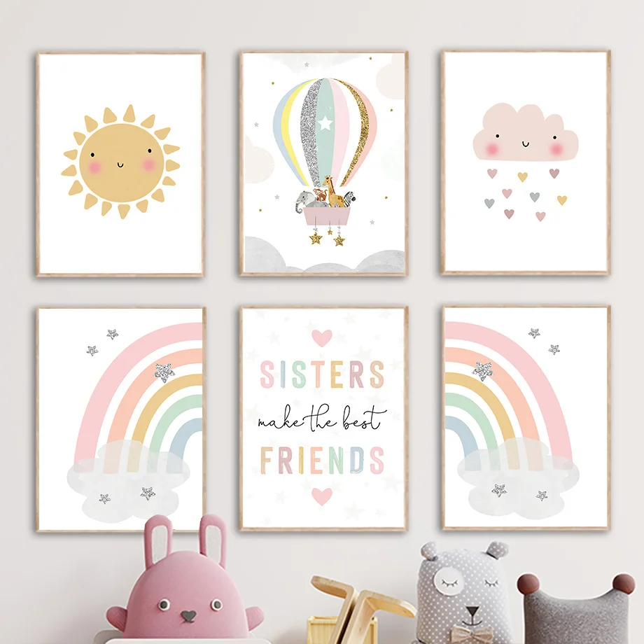 ยีราฟ ช้าง บอลลูนลมร้อน ดวงอาท - Baby Nursery Name Wall Art บทวิจารณ์และราคา