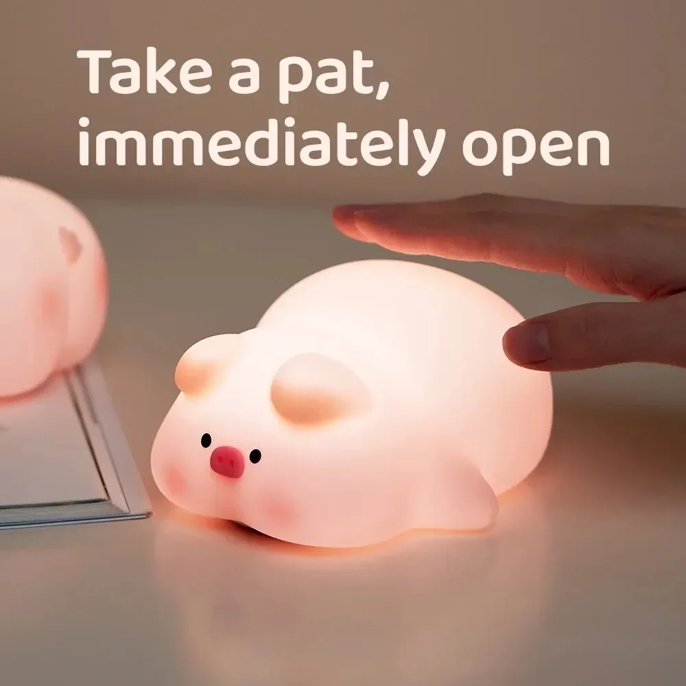 Piggy Bunny Night Light โคมไฟต - Baby Nursery Table Lamp บทวิจารณ์และราคา