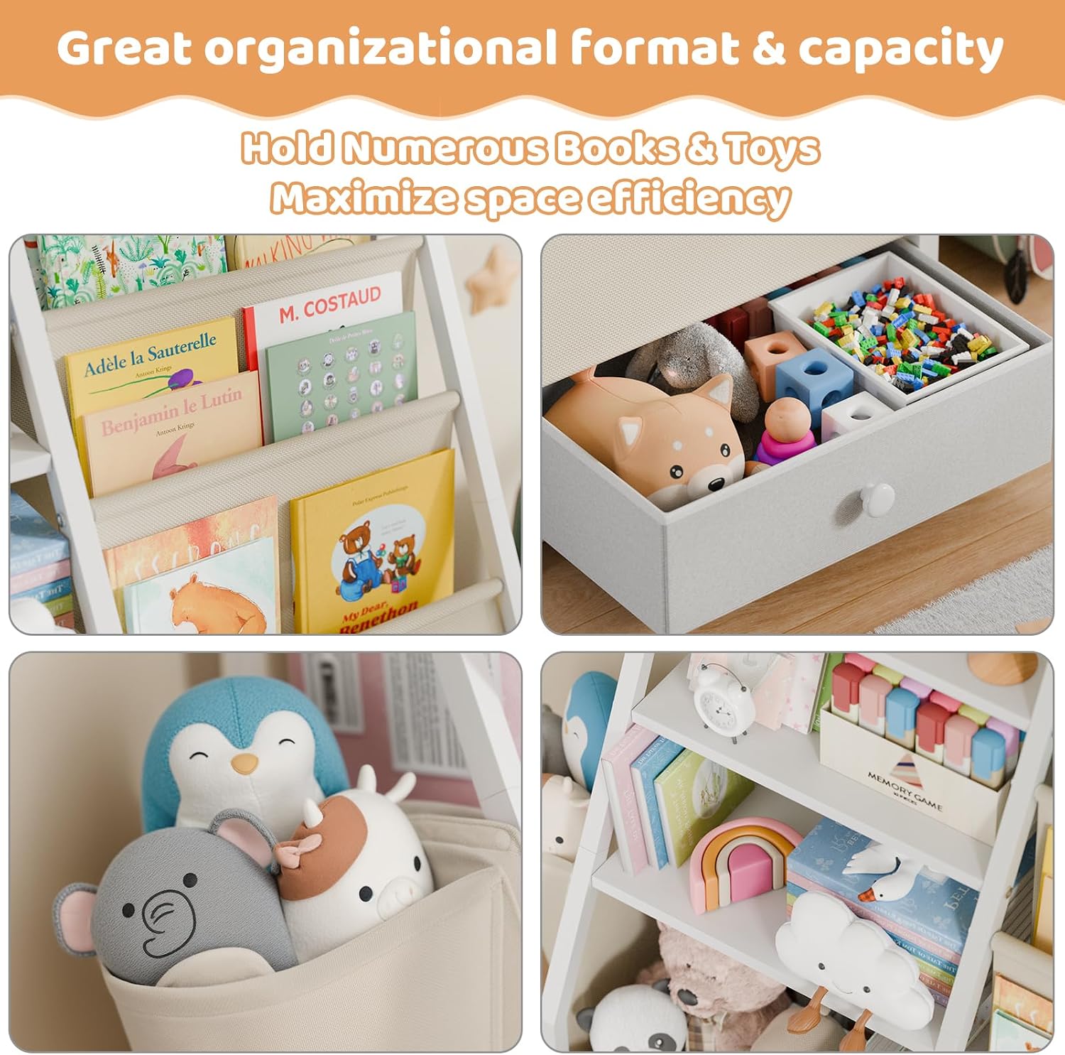 ชั้นวางหนังสือและที่เก็บของเล่ - Baby Nursery Bookcase บทวิจารณ์และราคา