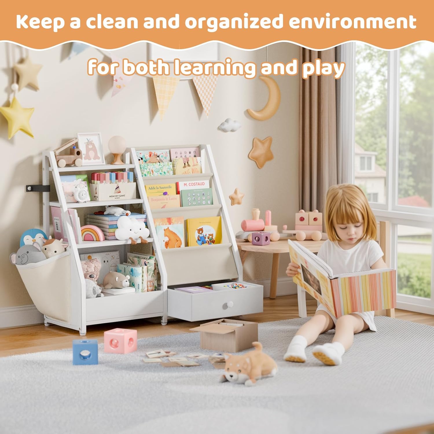ชั้นวางหนังสือและที่เก็บของเล่ - Baby Nursery Bookcase บทวิจารณ์และราคา