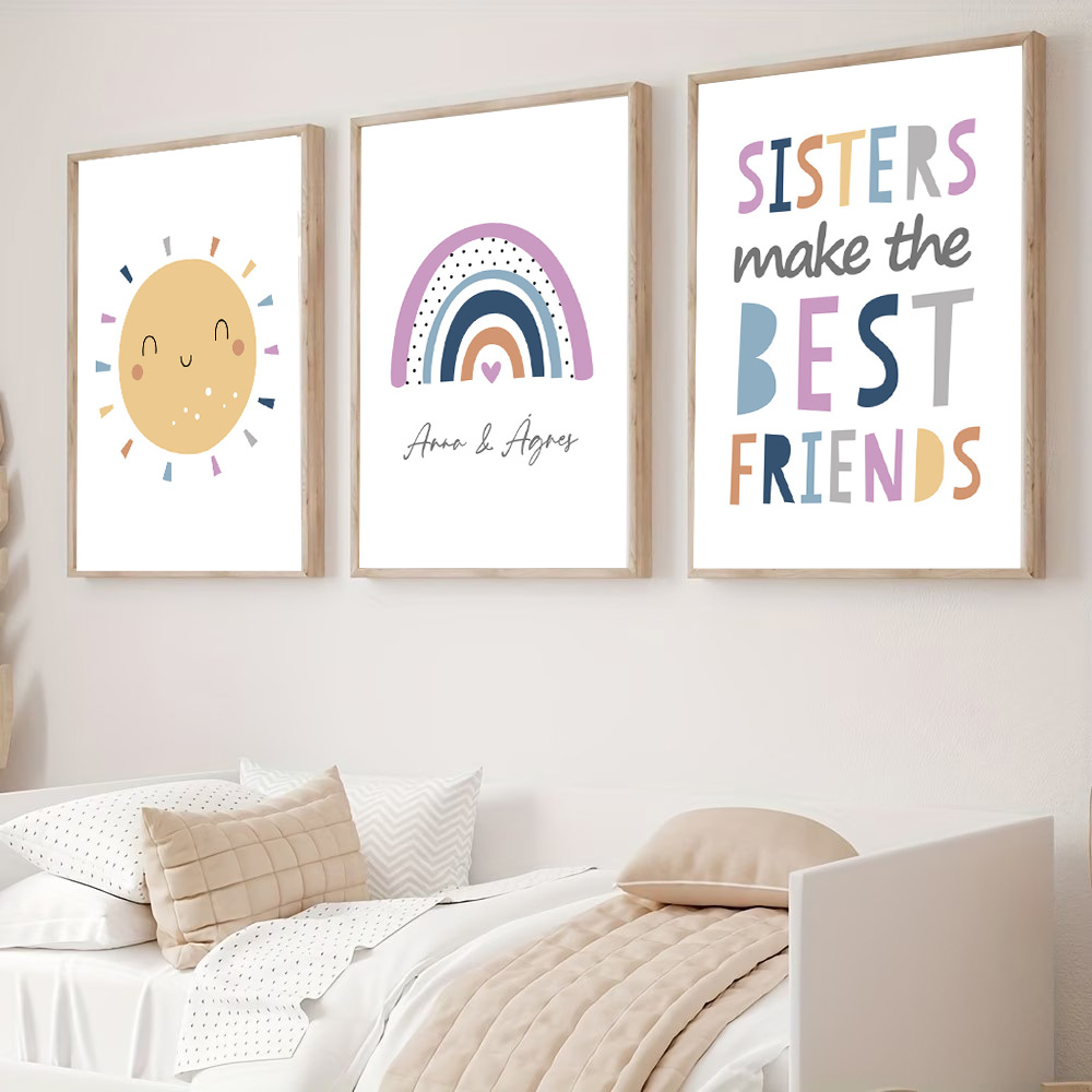 โปสเตอร์ชื่อสั่งทำ การ์ตูนพระอ - Baby Nursery Name Wall Art บทวิจารณ์และราคา