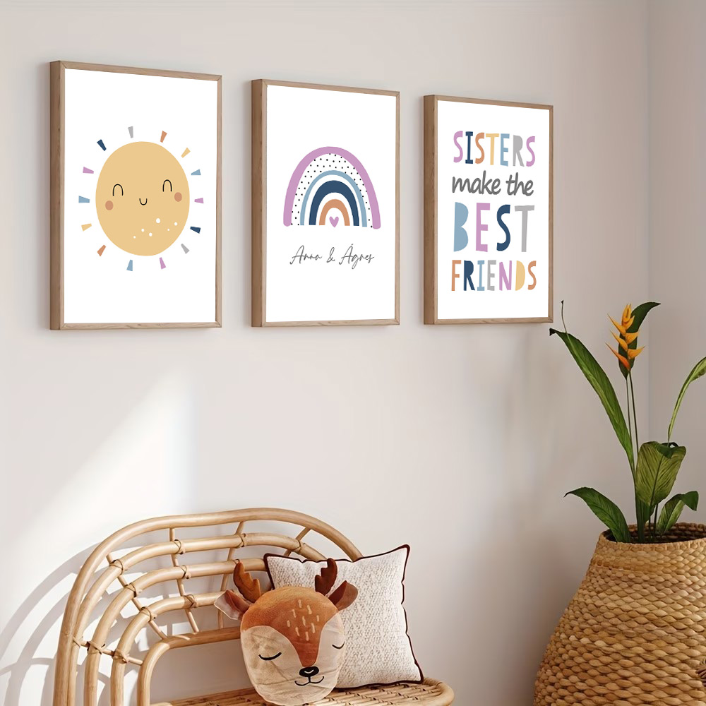 โปสเตอร์ชื่อสั่งทำ การ์ตูนพระอ - Baby Nursery Name Wall Art บทวิจารณ์และราคา